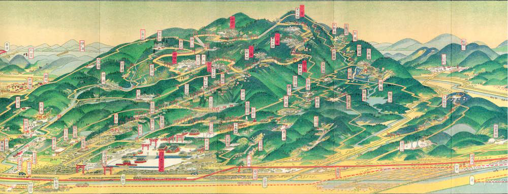 吉田初三郎「伏見稲荷全境内名所図絵(全図)」